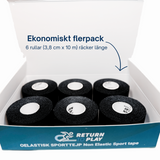 Sporttejp Svart 6-pack